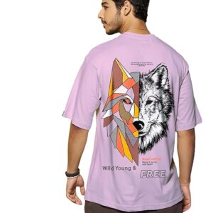 Men's Graphic Printed Oversized Fit Half Sleeve Round Neck Cotton T-Shirt